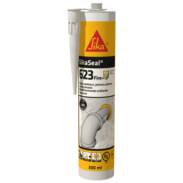 FOGMASSA SIKASEAL-623 FIRE+ ANTHRACIT 300ML | Beijerbygg Byggmaterial